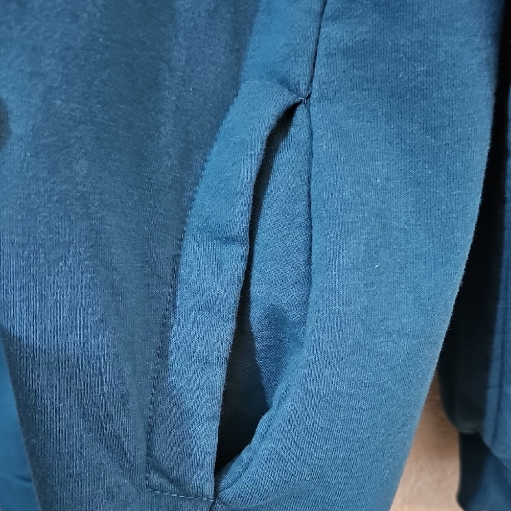 Zenana Outfitters Teal Crew Neck Sweater With Pockets Womens 2X - Picture 4 of 9